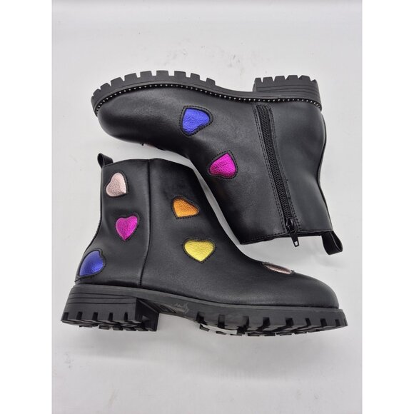 karl lagerfeld Other - Karl Lagerfeld Bootie Youth Girl Size 3 Black  Chelsea Love Hearts Multi (629